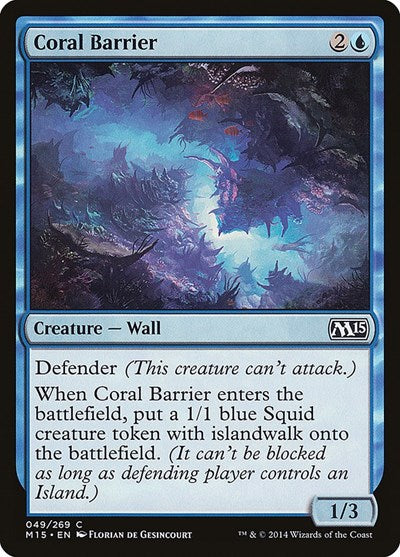 2014 Magic: The Gathering: Magic 2015 (M15) (M15) - Coral Barrier (#49, Common) (, Near Mint)