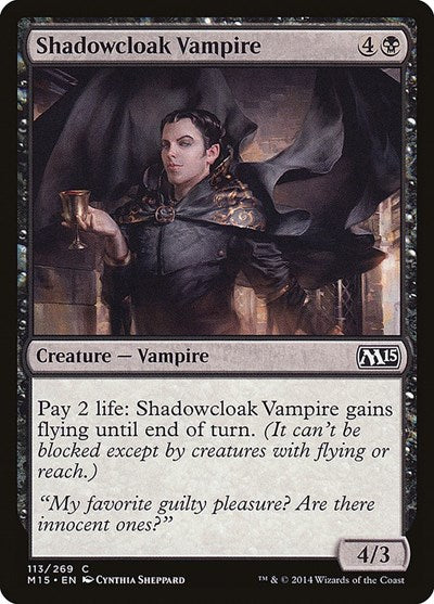 2014 Magic: The Gathering: Magic 2015 (M15) (M15) - Shadowcloak Vampire (#113, Common) (, Near Mint)
