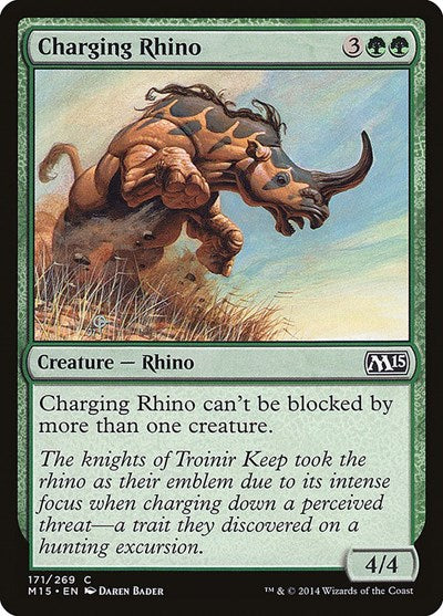 2014 Magic: The Gathering: Magic 2015 (M15) (M15) - Charging Rhino (#171, Common) (, Lightly Played)
