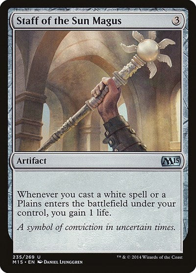 2014 Magic: The Gathering: Magic 2015 (M15) (M15) - Staff of the Sun Magus (#235, Uncommon) (, Near Mint)