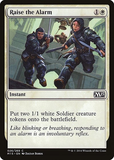 2014 Magic: The Gathering: Magic 2015 (M15) (M15) - Raise the Alarm (#26, Common) (, Near Mint)