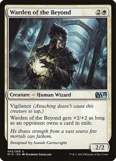 2014 Magic: The Gathering: Magic 2015 (M15) (M15) - Warden of the Beyond (#42, Uncommon) (, Lightly Played)