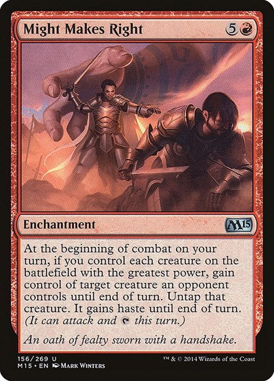 2014 Magic: The Gathering: Magic 2015 (M15) (M15) - Might Makes Right (#156, Uncommon) (, Near Mint)
