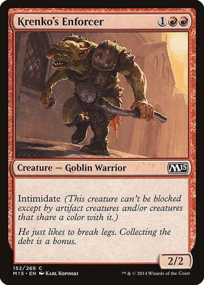 2014 Magic: The Gathering: Magic 2015 (M15) (M15) - Krenkos Enforcer (#152, Common)