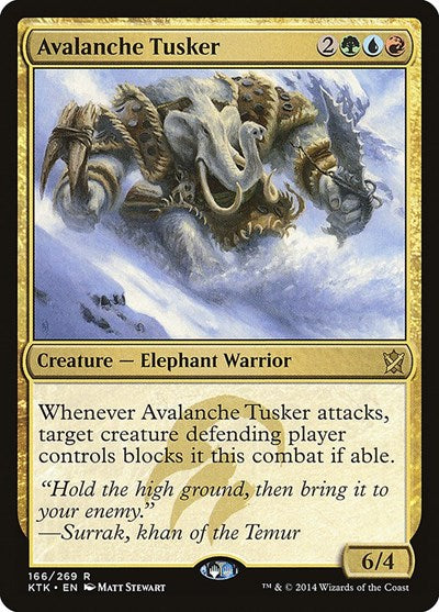 2014 Magic: The Gathering: Khans of Tarkir (KTK) - Avalanche Tusker (#166, Rare) (, Lightly Played)