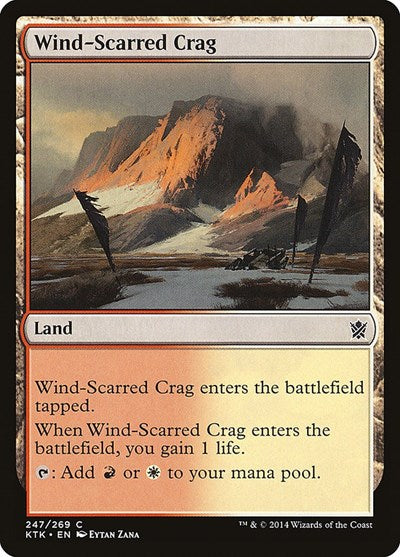 2014 Magic: The Gathering: Khans of Tarkir (KTK) - Wind Scarred Crag (#247, Common) (, Lightly Played)