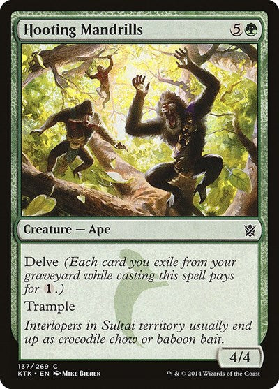 2014 Magic: The Gathering: Khans of Tarkir (KTK) - Hooting Mandrills (#137, Common) (, Lightly Played)