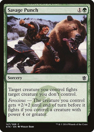 2014 Magic: The Gathering: Khans of Tarkir (KTK) - Savage Punch (#147, Common)