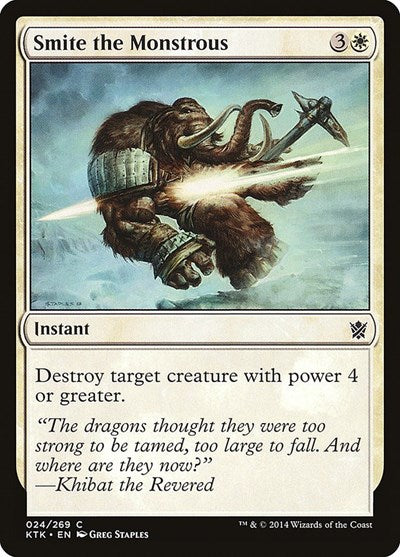 2014 Magic: The Gathering: Khans of Tarkir (KTK) - Smite the Monstrous (#24, Common) (, Near Mint)