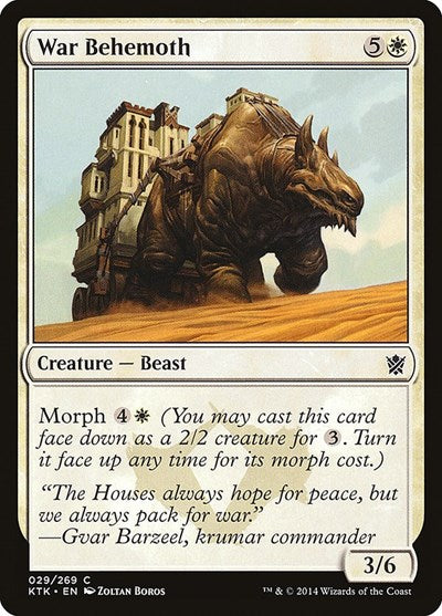 2014 Magic: The Gathering: Khans of Tarkir (KTK) - War Behemoth (#29, Common) (, Near Mint)