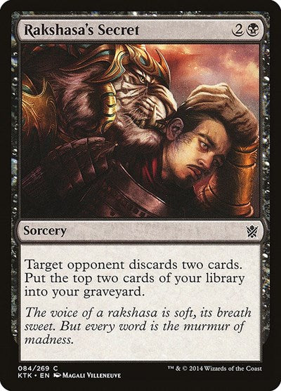 2014 Magic: The Gathering: Khans of Tarkir (KTK) - Rakshasas Secret (#84, Common) (, Lightly Played)