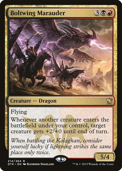 2015 Magic: The Gathering: Dragons of Tarkir (DTK) - Boltwing Marauder (#214, Rare) (, Near Mint)