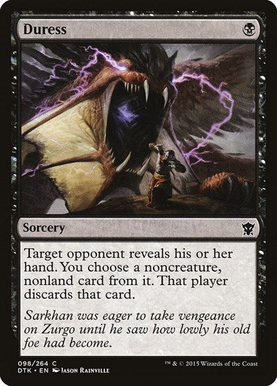 2015 Magic: The Gathering: Dragons of Tarkir (DTK) - Duress (#98, Common) (, Near Mint)