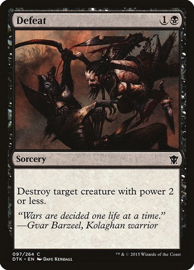 2015 Magic: The Gathering: Dragons of Tarkir (DTK) - Defeat (#97, Common) (, Lightly Played)