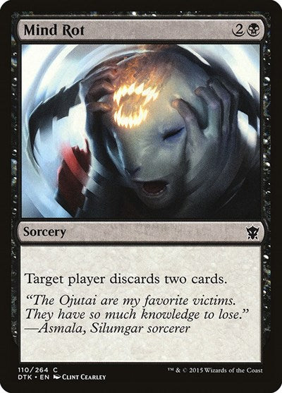 2015 Magic: The Gathering: Dragons of Tarkir (DTK) - Mind Rot (#110, Common) (, Lightly Played)