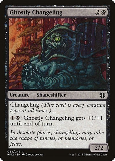 2015 Magic: The Gathering: Modern Masters 2015 (MM2) - Ghostly Changeling (#83, Common) (, Near Mint)