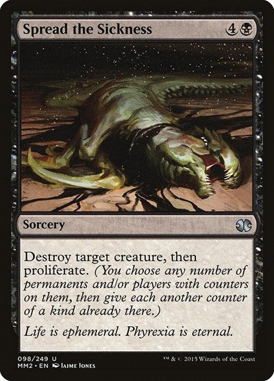 2015 Magic: The Gathering: Modern Masters 2015 (MM2) - Spread the Sickness (#98, Uncommon) (, Near Mint)