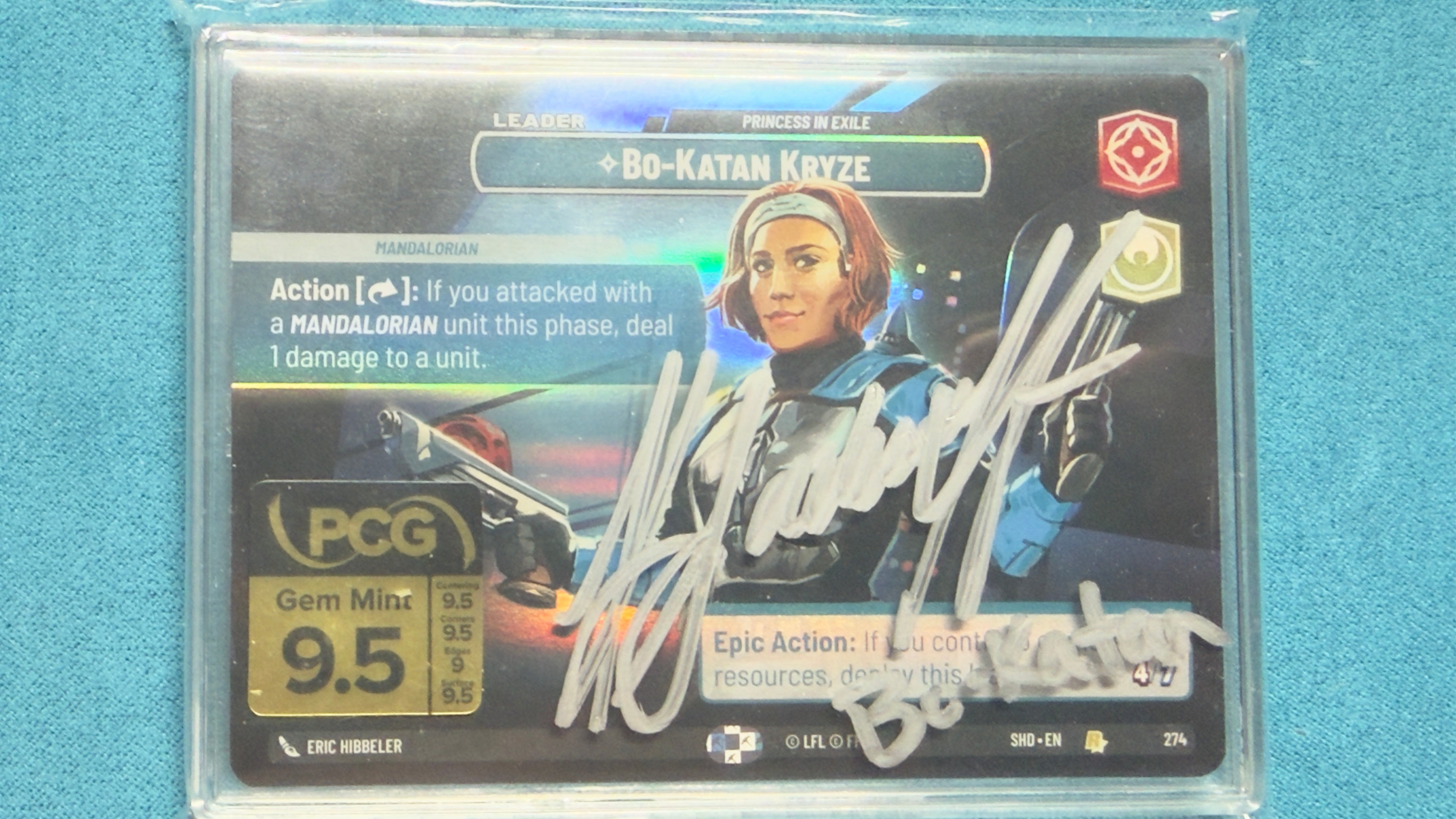Bo-Katan Kryze Princess in Exile Showcase Foil SHD 274 Autographed PCG Gem Mint 9.5