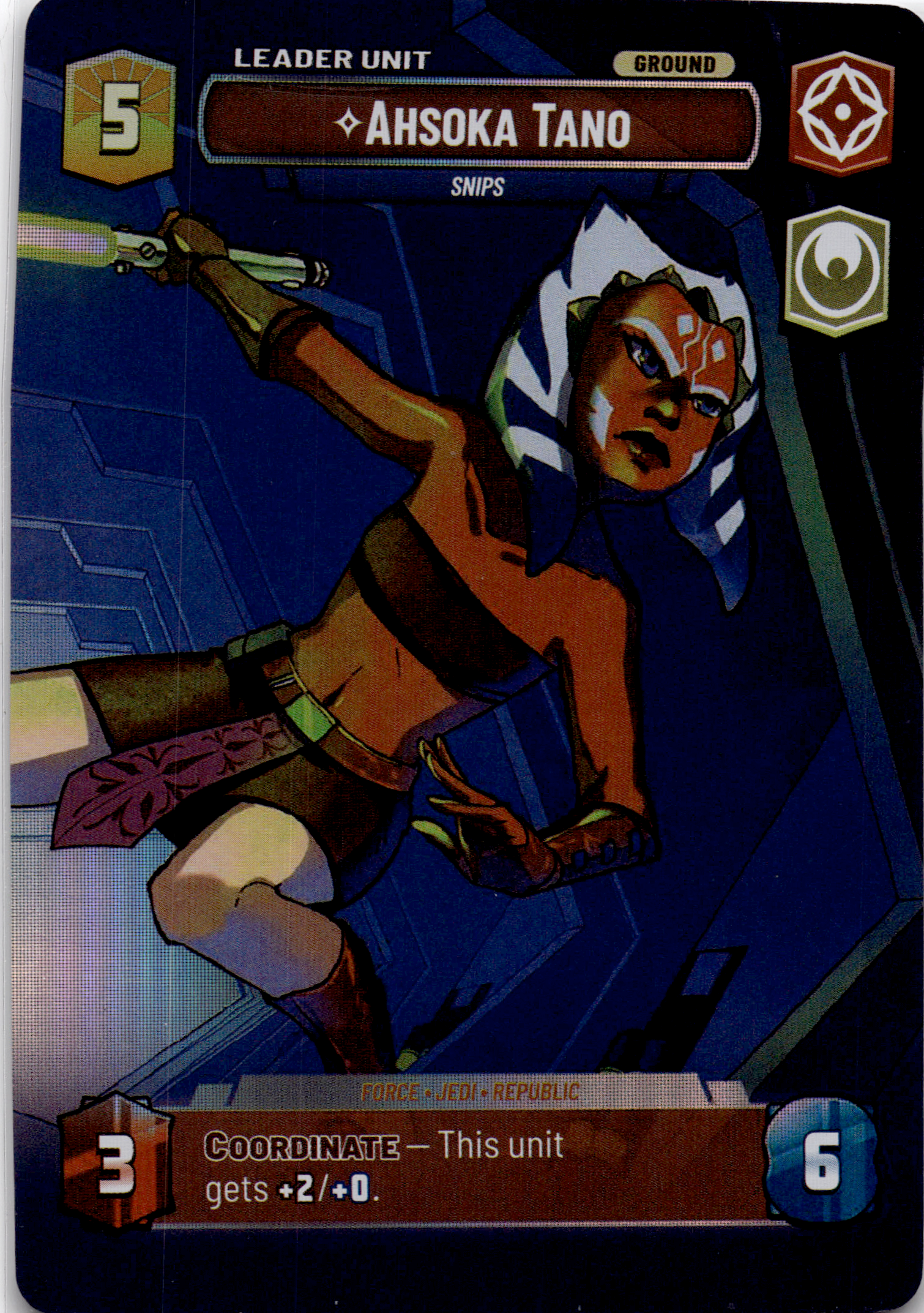 2024 Star Wars: Unlimited: Twilight of the Republic (TWI) - Ahsoka Tano Snips Showcase (#268, Special) (Foil, Near Mint)