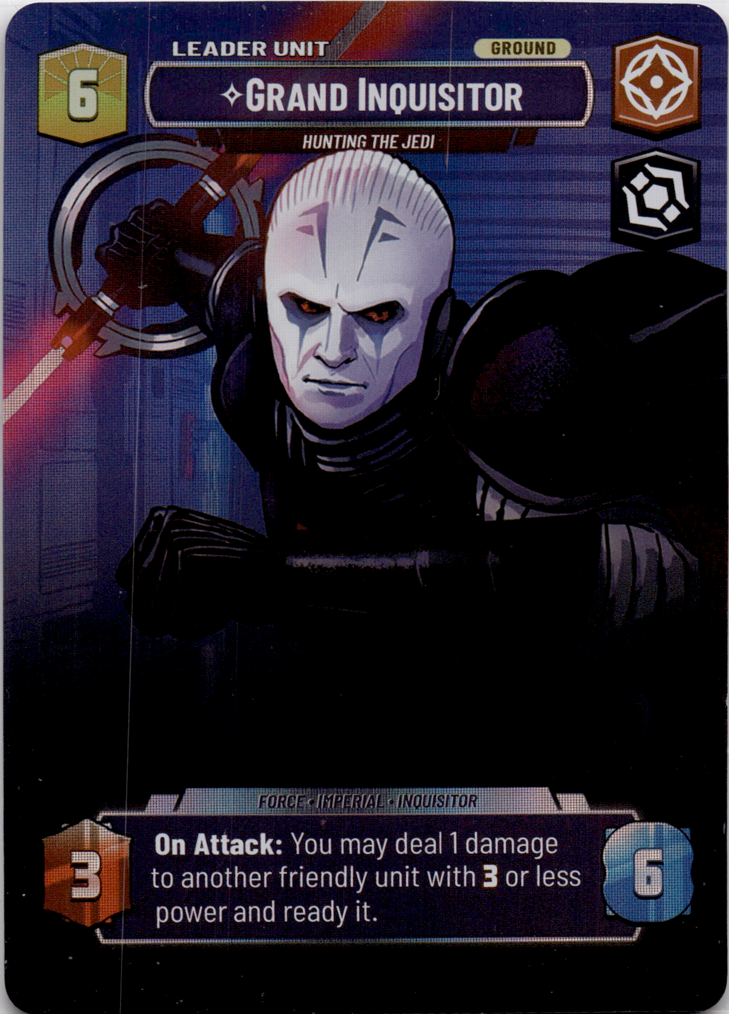 2024 Star Wars: Unlimited: Spark of Rebellion (SOR) - Grand Inquisitor Hunting the Jedi Showcase (#261, Rare) (Foil, Near Mint)