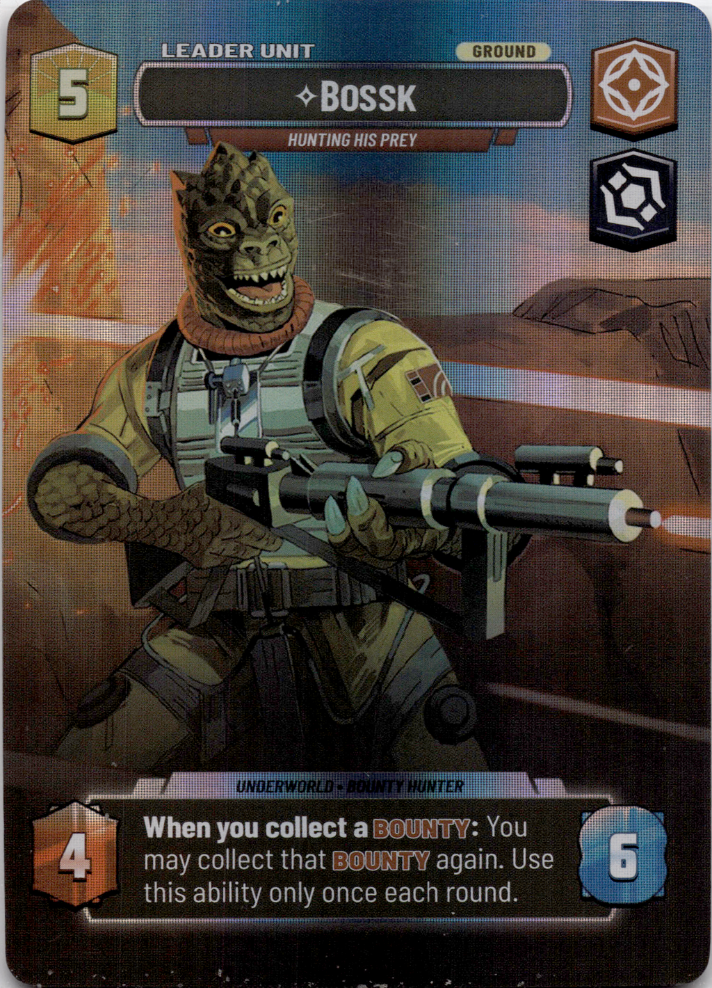 2024 Star Wars: Unlimited: Shadows of the Galaxy (SHD) - Bossk Hunting His Prey Showcase (#272, Common) (Foil, Near Mint)