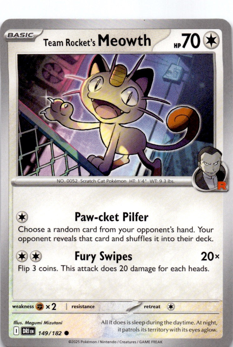 Team Rocket's Meowth (Cosmos Holo)