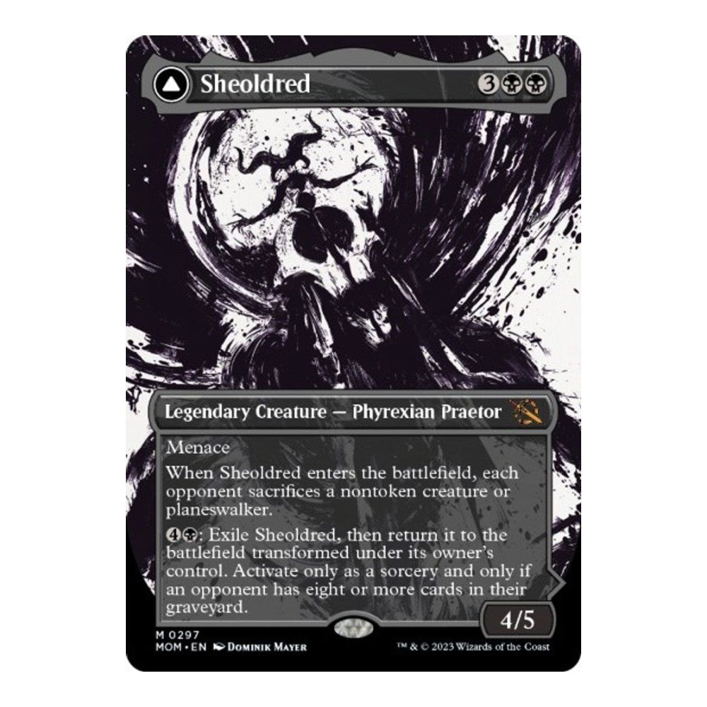 2023 Magic: The Gathering: March of the Machine (MOM) - Sheoldred Showcase (#297, Mythic Rare) (Foil, Near Mint)