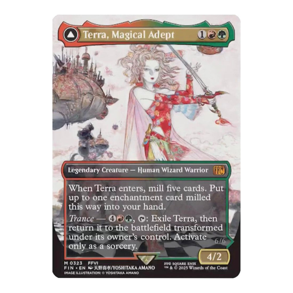 2025 Magic: The Gathering: FINAL FANTASY (FIN) - Terra, Magical Adept (Borderless) (#323, Mythic Rare) (Foil, Near Mint)