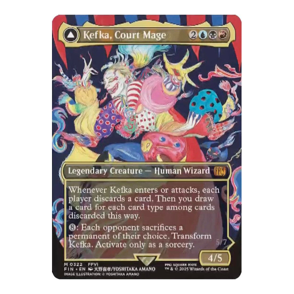 2025 Magic: The Gathering: FINAL FANTASY (FIN) - Kefka, Court Mage (0322) (Borderless) (#322, Mythic Rare) (Foil, Near Mint)