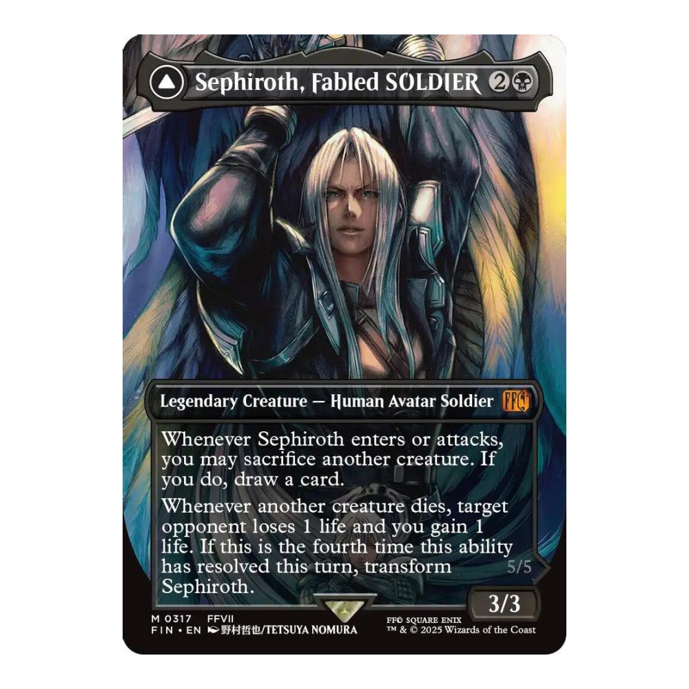 2025 Magic: The Gathering: FINAL FANTASY (FIN) - Sephiroth, Fabled SOLDIER (0317) (Borderless) (#317, Mythic Rare) (Foil, Near Mint)