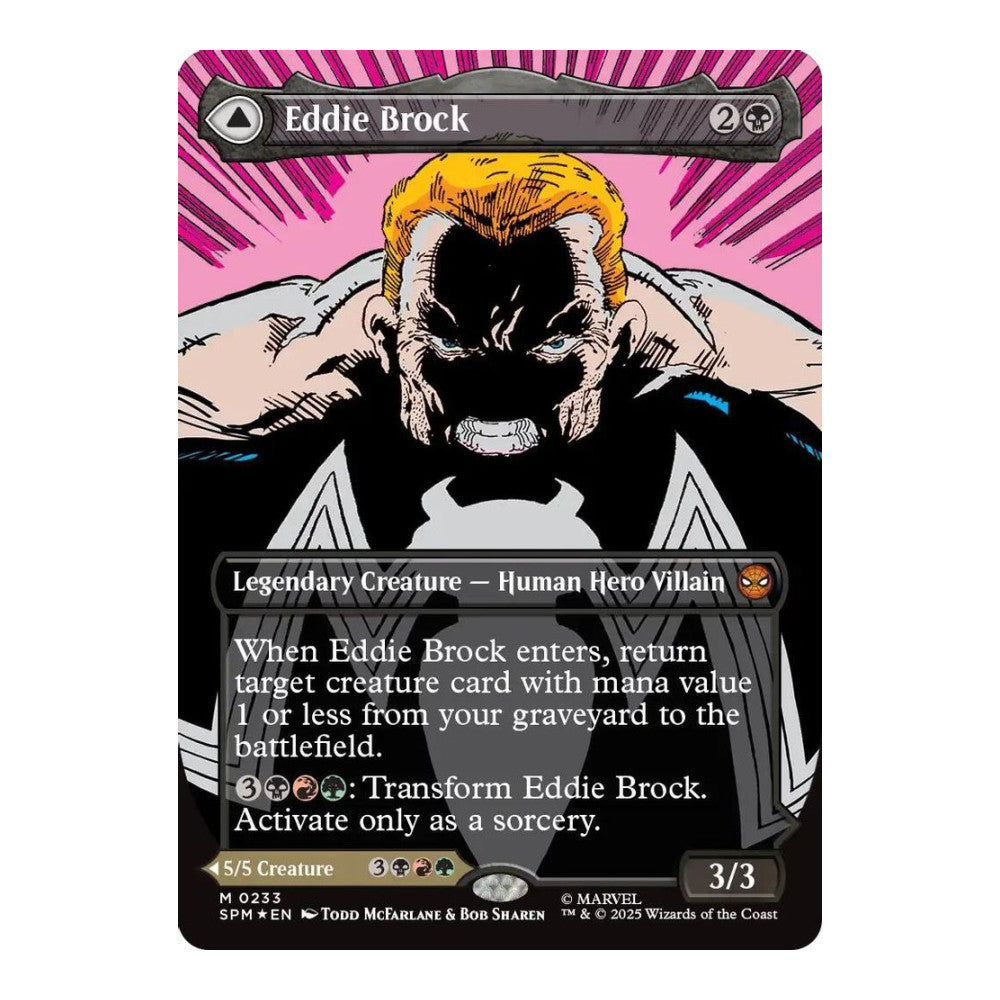 2025 Magic: The Gathering: Marvel's Spider-Man (SPM) - Eddie Brock (0233) (Borderless) (#233, Mythic Rare) (Foil, Near Mint)