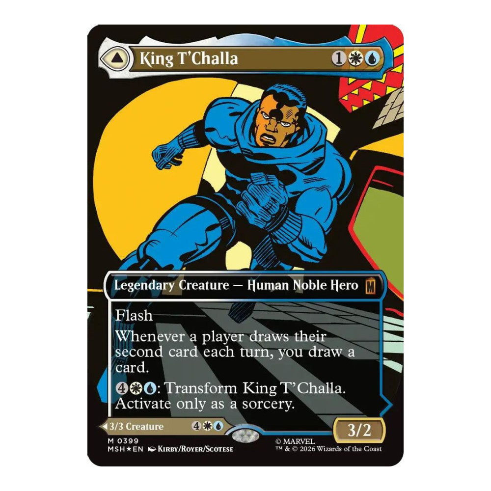 2026 Magic: The Gathering: Marvel Super Heroes (MSH) - King T'Challa (Borderless) (0399) (#399, Mythic Rare) (Foil, Near Mint)